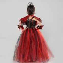 Witch Vampire Scarlet Witch Halloween Outfits Fancy Costume Walpurgis Night Kid's Girls' Carnival Performance Party Easy Halloween Costumes Dress Up