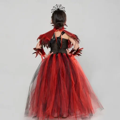 Witch Vampire Scarlet Witch Halloween Outfits Fancy Costume Walpurgis Night Kid's Girls' Carnival Performance Party Easy Halloween Costumes Dress Up