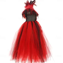 Witch Vampire Scarlet Witch Halloween Outfits Fancy Costume Walpurgis Night Kid's Girls' Carnival Performance Party Easy Halloween Costumes Dress Up