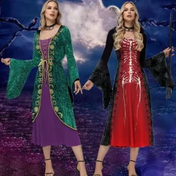Witch Winifred Halloween Dress Hocus Pocus Walpurgis Night Punk & Gothic Adults' Women's Masquerade Party / Evening Easy Halloween Costumes Dress Up