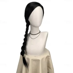 Women Cosplay Wig Synthetic Hair Wigs Black Braid for Elphaba Blonde Long Wavy for Glinda Party Costume Halloween Wigs