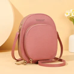 Women Crossbody Shoulder Bags Wallets Touch Screen Cell Phone Purse Soft Leather Strap Handbag for Female Luxury Messenger Bags