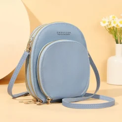 Women Crossbody Shoulder Bags Wallets Touch Screen Cell Phone Purse Soft Leather Strap Handbag for Female Luxury Messenger Bags