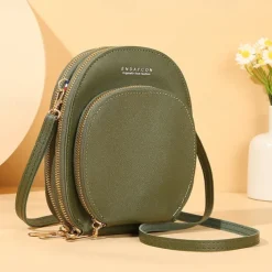 Women Crossbody Shoulder Bags Wallets Touch Screen Cell Phone Purse Soft Leather Strap Handbag for Female Luxury Messenger Bags