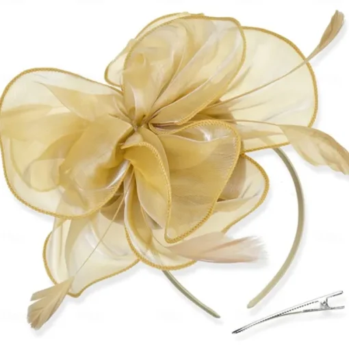 Women Fascinators Hats Kentucky Derby Flower Fascinators with Headband and Clip Tea Party Headwear for Women and Girls