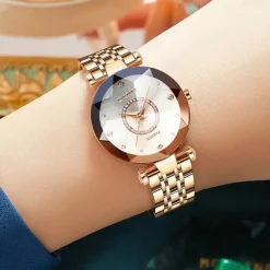 Women Golden & Silver Classic Quartz Watch Female Elegant Clock Luxury Gift Watches Ladies Waterproof Wristwatch