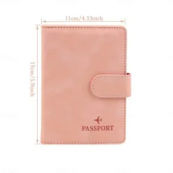 Women Men RFID Vintage Business Passport Covers Holder Multi-Function ID Bank Card PU Leather Wallet Case Travel Accessories