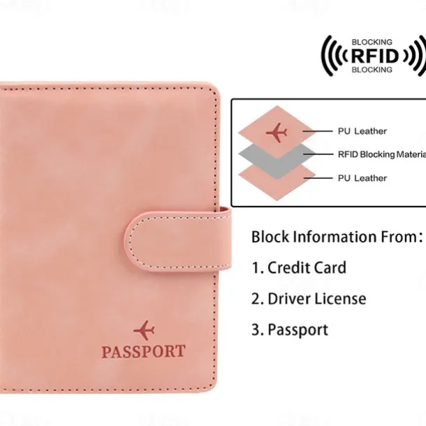Women Men RFID Vintage Business Passport Covers Holder Multi-Function ID Bank Card PU Leather Wallet Case Travel Accessories
