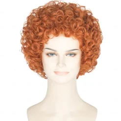 Women Rope Short Curly Red Brown Hair Wig Halloween Cosplay Party Wigs