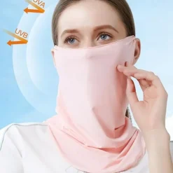 Women Summer Anti-UV Quick-drying Face Cover Scarf Breathable Neck Protection