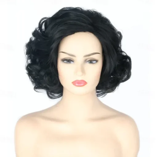Women Wigs Platinum Blonde Short Curly Carnival Costume Cosplay Wig Halloween Wigs