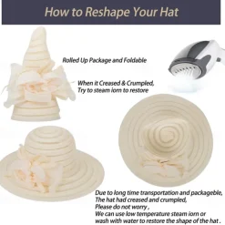 Women-Organza-Kentucky Sun Hats-Summer-Wide-Brim-Flower-Church-Hats for Tea Party Bridal Wedding Dress-Derby Hat