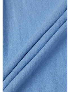 Women's 100% Cotton Shirt Blouse Button Print Weekend Streetwear Basic Casual Linen Like Short Sleeve Crew Neck White Summer Spring