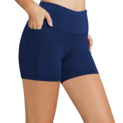 Women's 3" Gym Shorts Workout Shorts Sports Shorts Side Pockets with Phone Pocket Tummy Control Butt Lift Quick Dry Yoga Fitness Gym Workout Shorts Dark Grey Pink Light Green