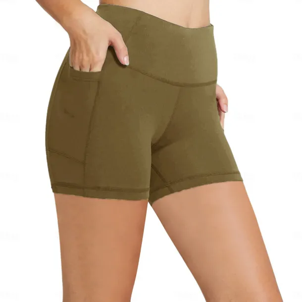 Women's 3" Gym Shorts Workout Shorts Sports Shorts Side Pockets with Phone Pocket Tummy Control Butt Lift Quick Dry Yoga Fitness Gym Workout Shorts Dark Grey Pink Light Green