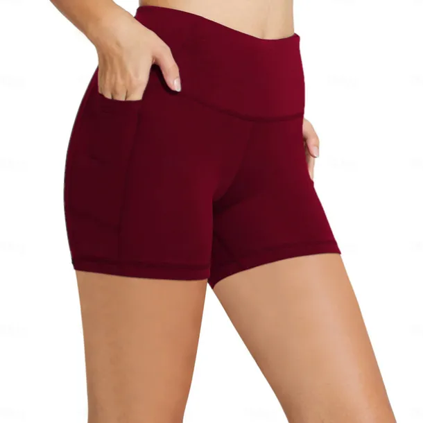 Women's 3" Gym Shorts Workout Shorts Sports Shorts Side Pockets with Phone Pocket Tummy Control Butt Lift Quick Dry Yoga Fitness Gym Workout Shorts Dark Grey Pink Light Green