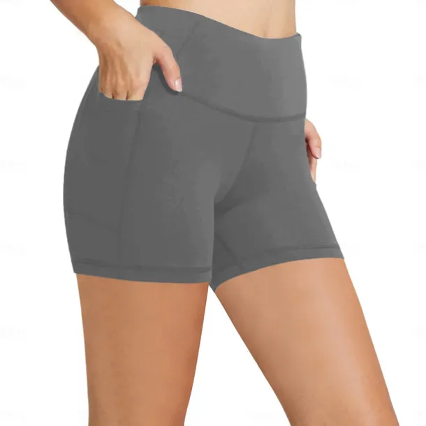 Women's 3" Gym Shorts Workout Shorts Sports Shorts Side Pockets with Phone Pocket Tummy Control Butt Lift Quick Dry Yoga Fitness Gym Workout Shorts Dark Grey Pink Light Green