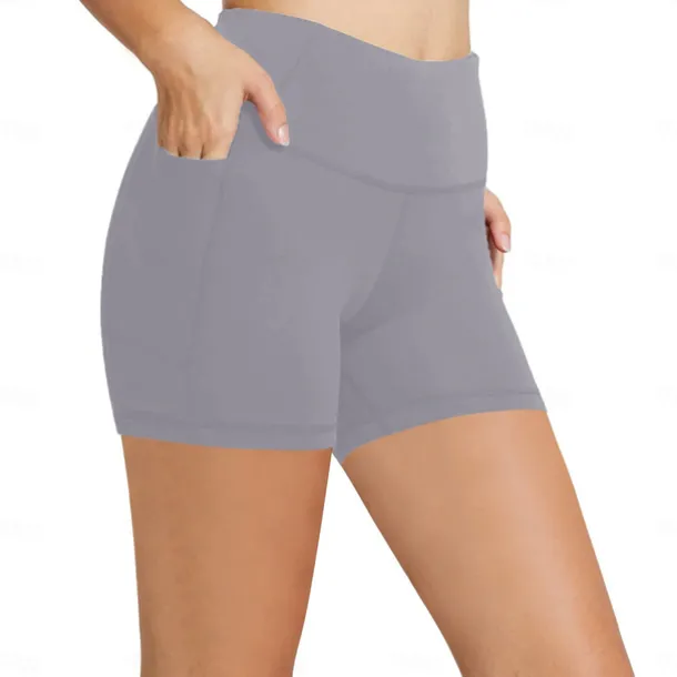 Women's 3" Gym Shorts Workout Shorts Sports Shorts Side Pockets with Phone Pocket Tummy Control Butt Lift Quick Dry Yoga Fitness Gym Workout Shorts Dark Grey Pink Light Green