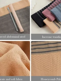 Women's High Waist Flat Panties Seamless Body Shaping Boxers Safety Shorts Slimming Underwear Home Outfits