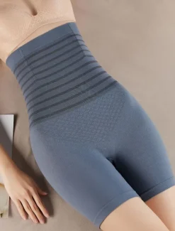 Women's High Waist Flat Panties Seamless Body Shaping Boxers Safety Shorts Slimming Underwear Home Outfits