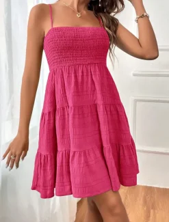 Women's A Line Dress Midi Dress Patchwork Date Vacation Streetwear Spaghetti Strap Sleeveless Light Pink Black Light Green Color