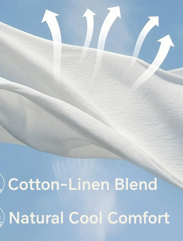 Women's Active Basic Linen-Inspired Sets Two Piece Sets Blouse Sleeveless V Neck Solid Color Dubbele Rij Knopen Vacation Casual Daily Black White Wine Summer Regular Fit