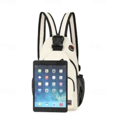 Women's and Men's Sling Crossbody Backpack with Multiple Pockets and Earphone Hole - Lightweight Sports Shoulder Bag for Travel and Daily Use