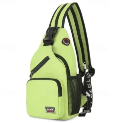 Women's and Men's Sling Crossbody Backpack with Multiple Pockets and Earphone Hole - Lightweight Sports Shoulder Bag for Travel and Daily Use