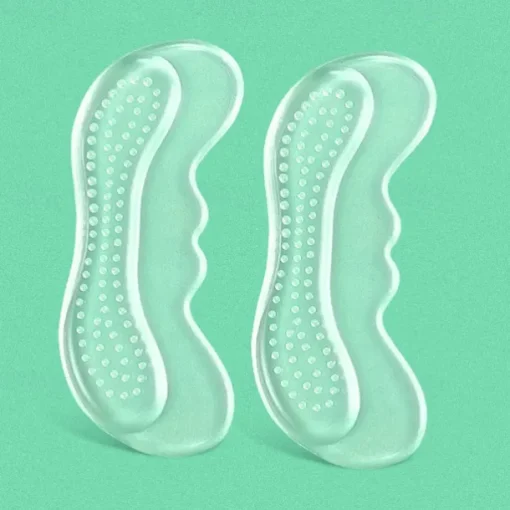 Women's Anti-Slip Gel Heel Cushion Inserts – Transparent Silicone Shoe Pads for Blister Prevention & Comfort – Ideal for High Heels, Flats & Loafers