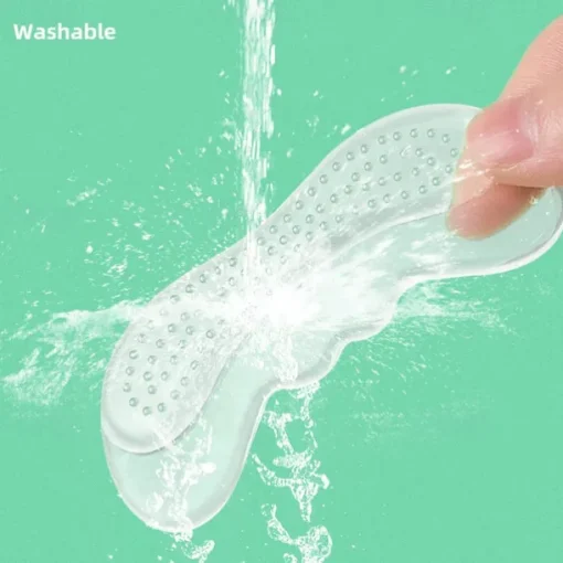 Women's Anti-Slip Gel Heel Cushion Inserts – Transparent Silicone Shoe Pads for Blister Prevention & Comfort – Ideal for High Heels, Flats & Loafers