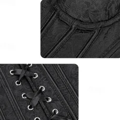 Women's Backless Carnival Date Club Corsets Luxury Retro Floral Home Outfits