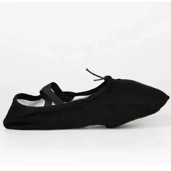 Women's Ballet Shoes Practice Flat Sneaker Practice Gore Elastic Band Slip-on Kid's Black White Red
