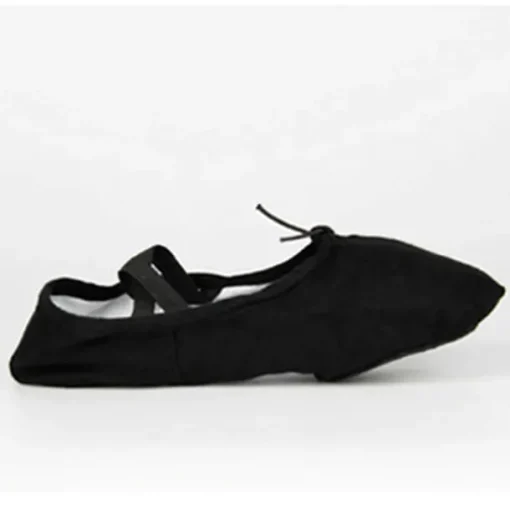 Women's Ballet Shoes Practice Flat Sneaker Practice Gore Elastic Band Slip-on Kid's Black White Red
