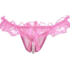 Women's Beaded Mesh Hole Sexy Jacquard G-strings & Thongs Panties Micro-elastic Mid Waist Super Sexy Lace Red Floral / Home / Apparel & Accessories Home Outfits