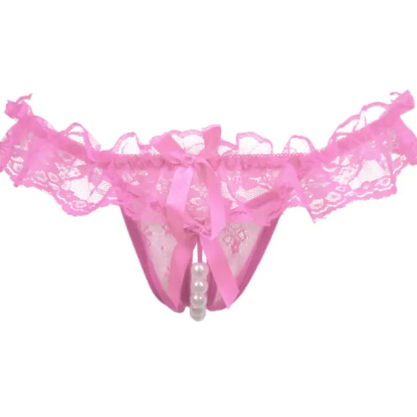 Women's Beaded Mesh Hole Sexy Jacquard G-strings & Thongs Panties Micro-elastic Mid Waist Super Sexy Lace Red Floral / Home / Apparel & Accessories Home Outfits