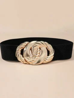 Women's Belt Elastic band Black Skinny Belt Dailywear Weekend Pure Color