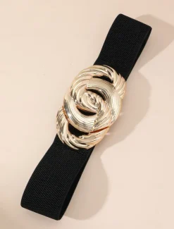 Women's Belt Elastic band Black Skinny Belt Dailywear Weekend Pure Color