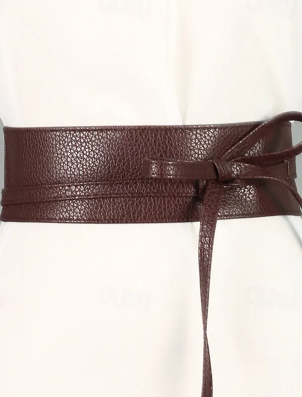 Women's Belt Leather White Black Camel Gold Coffee Skinny Belt Outdoor Street Daily Holiday Pure Color / Spring / Summer / Fall / Winter / Alloy