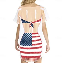 Women's Bikini Shirt Cover Up Dress Funny Cute Bikini Print for Swimwear Short Sleeve 3D Graphic Baggy Swimwear Cover-Up