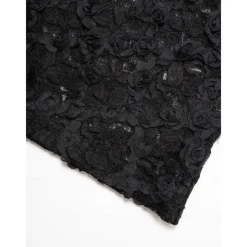 Women's Black Dress Lace Dress Little Black Black 3/4 Length Sleeve Solid Color Lace Spring & Fall Cross-Seasons Elegant Party S M L