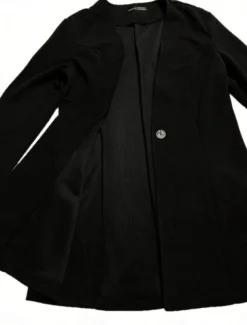 Women's Blazer Comfortable Breathable Buttons OL Style Casual Plain Office Street Casual Daily Wear Single Breasted Regular V Neck Regular Fit Long Sleeve Outerwear Black White Red Spring Fall