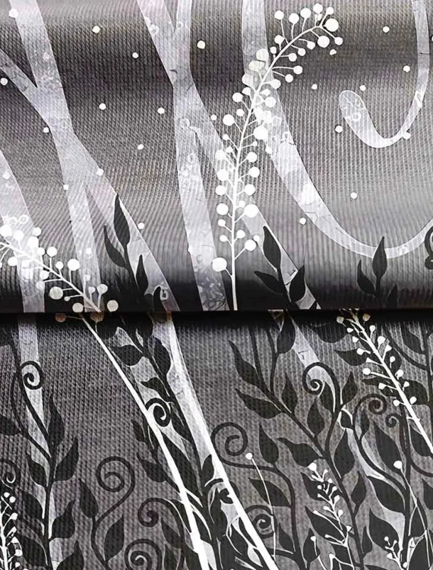 Women's Blouse Long Sleeve Asymmetrical Hem Chiffon Daily Basic Leaf Print Long Tops Round Neck Casual Holiday Blue Green Gray Fall & Winter