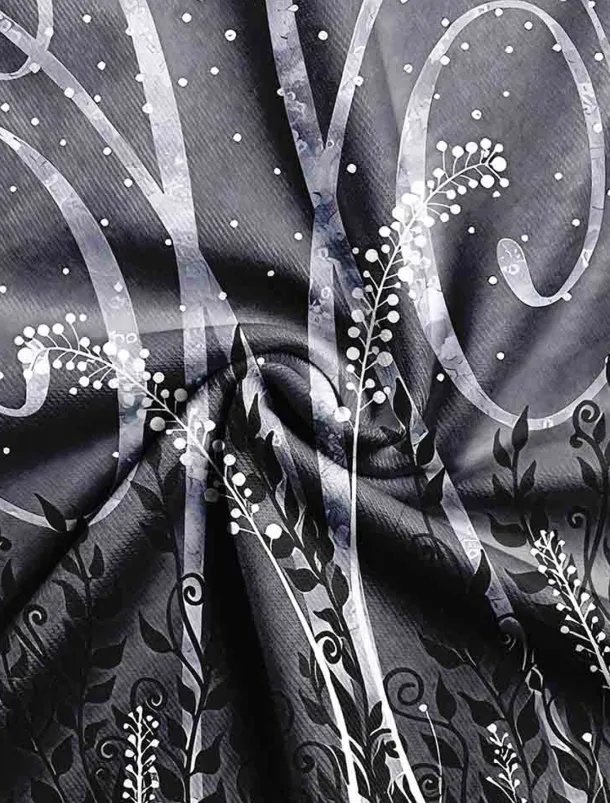 Women's Blouse Long Sleeve Asymmetrical Hem Chiffon Daily Basic Leaf Print Long Tops Round Neck Casual Holiday Blue Green Gray Fall & Winter