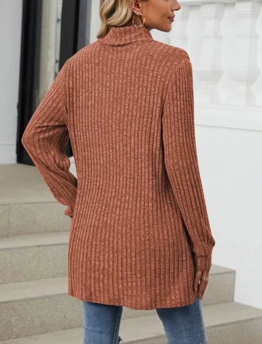 Women's Blouse Pocket Work Stylish Modern Long Sleeve Black Spring Fall