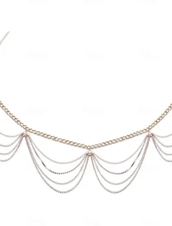 Women's body chain Fashion Outdoor Geometry Rantai cermin mata