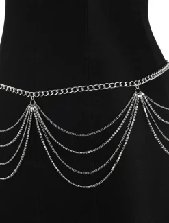 Women's body chain Fashion Outdoor Geometry Rantai cermin mata