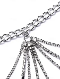 Women's body chain Fashion Outdoor Geometry Rantai cermin mata