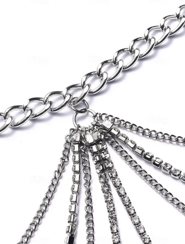 Women's body chain Fashion Outdoor Geometry Rantai cermin mata