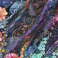Women's Bohemian Floral Embroidered Crossbody Bag, Artistic Handmade Shoulder Bag with Colorful Flower Design, Perfect for Casual and Festival Wear