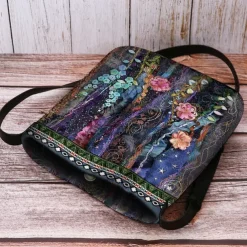 Women's Bohemian Floral Embroidered Crossbody Bag, Artistic Handmade Shoulder Bag with Colorful Flower Design, Perfect for Casual and Festival Wear